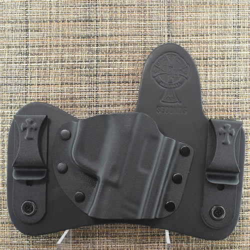 26198 CrossBreed® MiniTuck for SPRINGFIELD HELLCAT PRO . Right Hand . Black Cow  Optic Cut