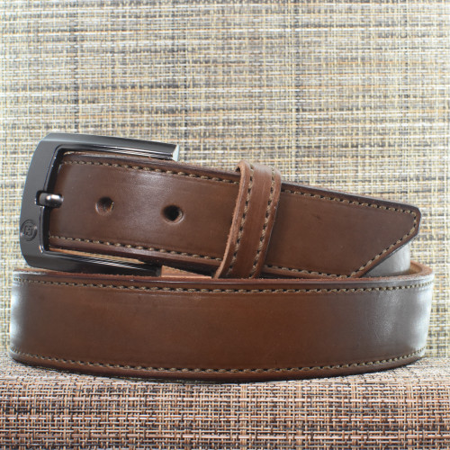 CB3796 CrossBreed® Executive Brown Belt . 44 x 1.5 . Brown Thread . Matte Buckle