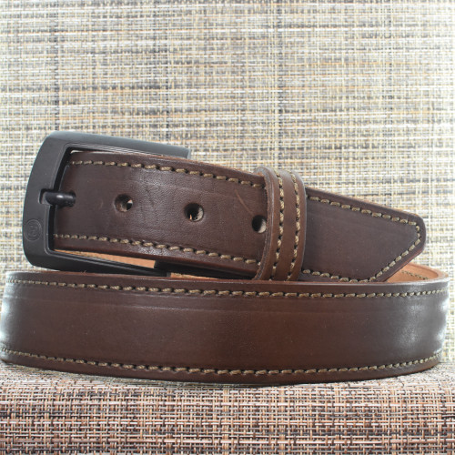 CB3797 CrossBreed® Executive Brown Belt . 44 x 1.5 . Brown Thread . Black Buckle