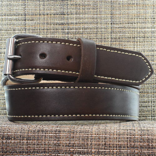 CB3802 CrossBreed® Classic Brown Belt . 40 x 1.5 . Natural Thread . Stainless Buckle