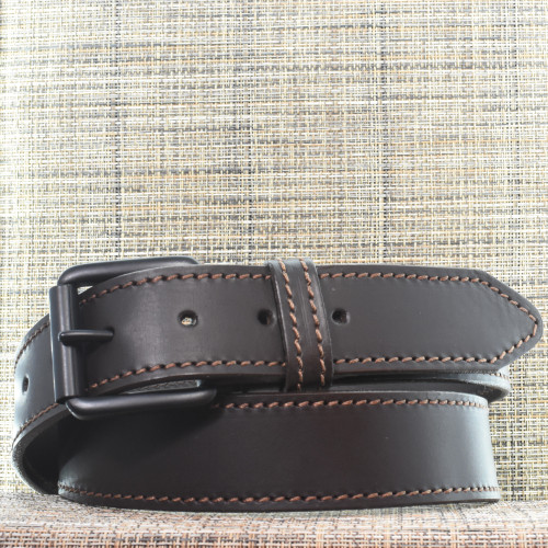 CB3822  CrossBreed® Classic Lite Belt . 42 x 1.5 . Brown . Bronze Thread . Black Buckle