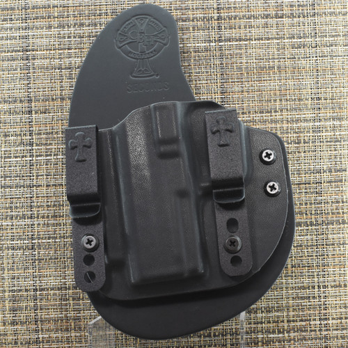 26234 CrossBreed® Reckoning for CANIK METE MC9 PRIME . Left Hand . Black Cow . Optic Cut
