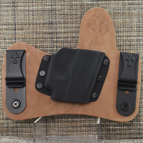 26315 CrossBreed® MiniTuck for RUGER LCP with CRIMSON TRACE LG-432 RED LASER . Right Hand . Horse