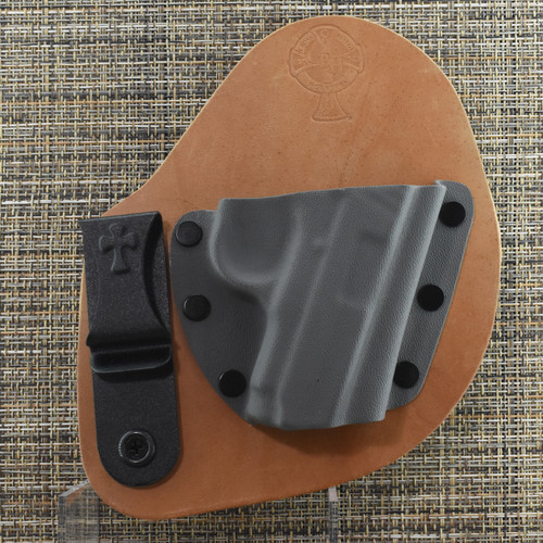 17079 CrossBreed® MicroClip . SIG P238 . Right Hand . Horse . Sniper Grey Kydex