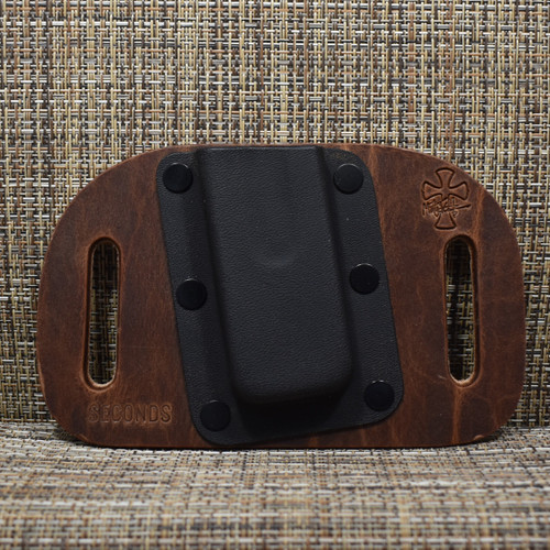 MC0516 CrossBreed OWB Single Mag Carrier . SINGLE STACK 45/10mm . Left Side Carry . Founders Leather