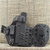 25167 CrossBreed® Rogue System for GLOCK 43/43x/48 - 43mos/43xmos/48mos with Rail . Right Hand . Optic Cut . Black Kydex  . Concealment Claw