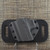25523 CrossBreed® OWB Carry Package for STI / STACCATO SERIES 9mm with rail . Left Hand . Black Cow . Sniper Grey Pockets