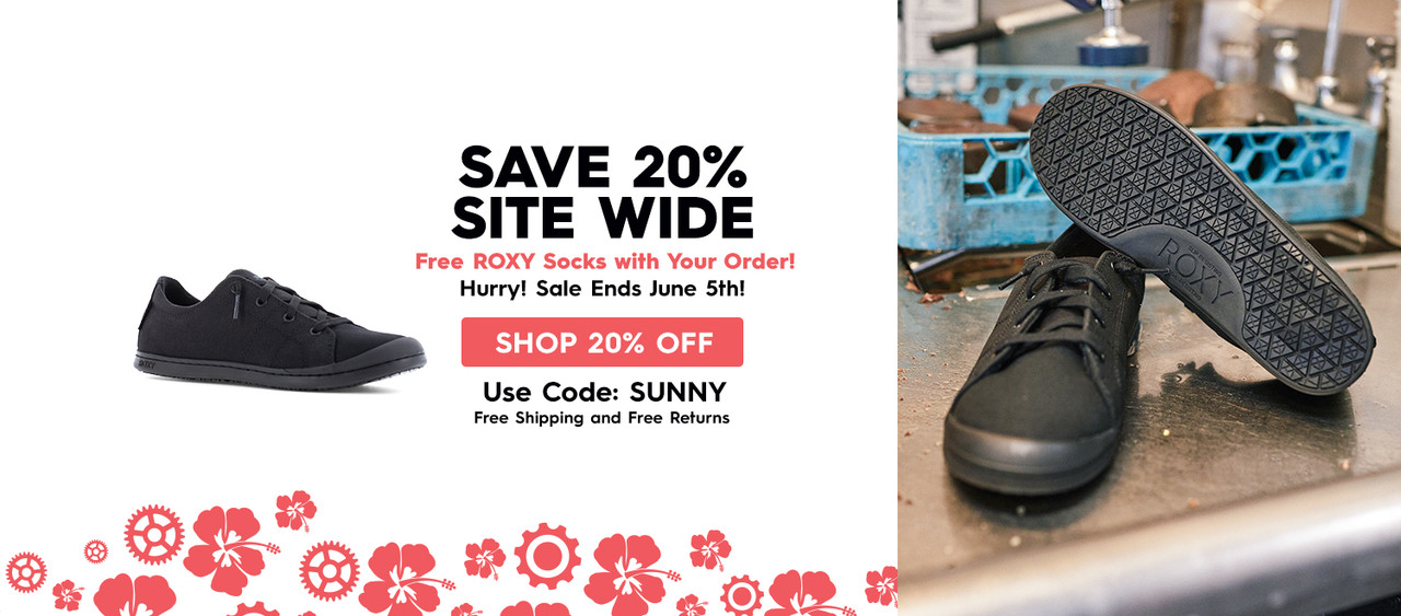 Save 20% site wide. Free Roxy socks with your order! Hurry! Sale ends June 5th. Free shipping and free returns.