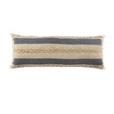 LR Home Multi Weave or White Lumbar Pillow -  Atlantis Coastal Stripes Image 1