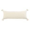 LR Home Multi Weave or White Lumbar Pillow -  Turquoise Quarry Tassel Image 5
