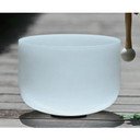 Venus Crystal White Solid Frosted Quartz Singing Bowl Root Chakra -  C Note 10 inch Image 1