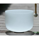 Venus Crystal White Solid Frosted Quartz Singing Bowl Root Chakra -  C Note 8 inch Image 2