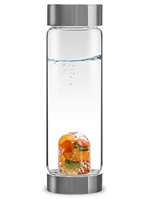 VitaJuwel ViA HAPPINESS | Crystal Water Bottle with Jade, Orange Calcite, Carnelian &amp; Clear Quartz - 1645640025