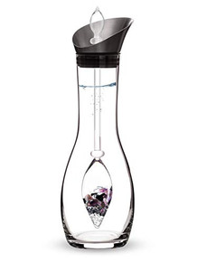 VitaJuwel Era Guardian Crystal Water Decanter with Black Tourmaline, Amethyst &amp; Clear Quartz