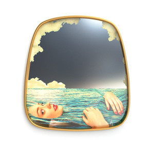 Mirror with Gold Frame Tongue