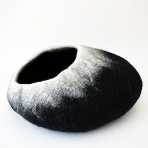 Dharma Dog and Karma Cat Ombre Black Cave Wool -  White Image 1