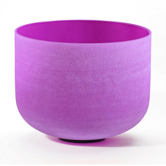 Venus Crystal White Solid Frosted Quartz Singing Bowl Root Chakra -  B Note 8 inch Image 1