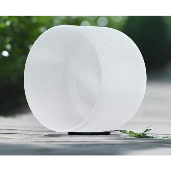 Venus Crystal White Solid Frosted Quartz Singing Bowl Root Chakra -  C Note 10 inch Image 5