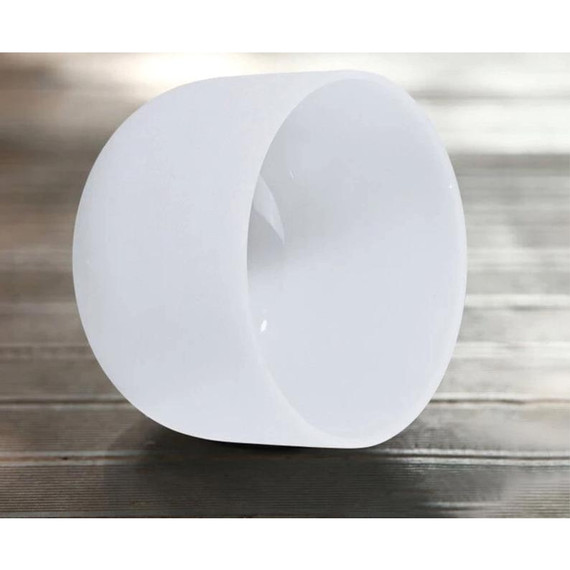 Venus Crystal White Solid Frosted Quartz Singing Bowl Root Chakra -  G Note 10 inch Image 4
