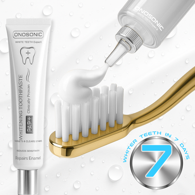 Safe and Effective Teeth Whitening with ONOSONIC WHITE TEETH Expert® PAP+ Whitening Toothpaste