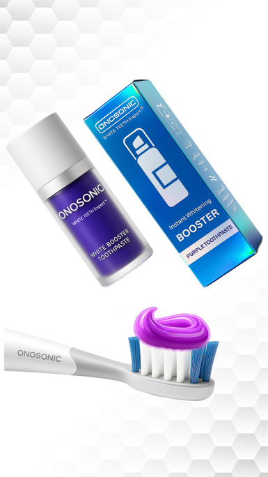كيف يحقق ONOSONIC WHITE TEETH Expert® Purple Toothpaste تبييضًا فوريًا وآمنًا بدون حساسية