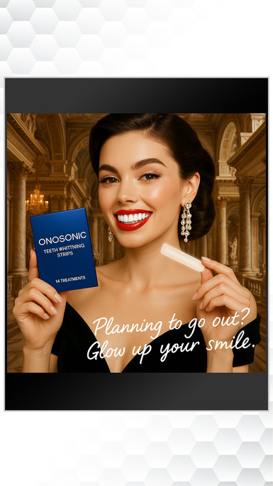 ONOSONIC WHITE TEETH Expert® Whitening Strips – Safe, Peroxide-Free Whitening Backed by Dubai Dental Experts | UAE, KSA, Qatar, Kuwait, Oman, Bahrain, Egypt, Jordan, Lebanon, Poland, USA