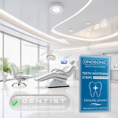 ONOSONIC WHITE TEETH Expert® Whitening Strips – PAP+ Formula for Safe, Sensitivity-Free Whitening at Home