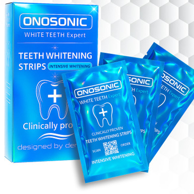 ONOSONIC WHITE TEETH Expert® Whitening Strips: Clinically Proven, Dentist-Recommended Whitening at Home