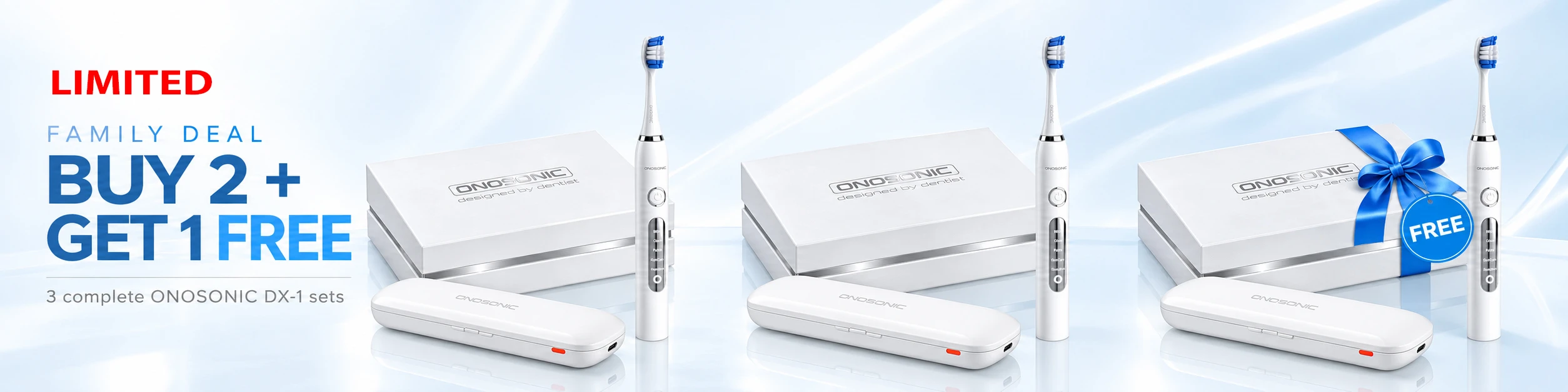 ONOSONIC DX-1 electric toothbrush Dubai teeth whitening premium sonic toothbrush alternative to Philips Sonicare, Oral-B, Curaprox and Dyson CameraJet toothbrush.