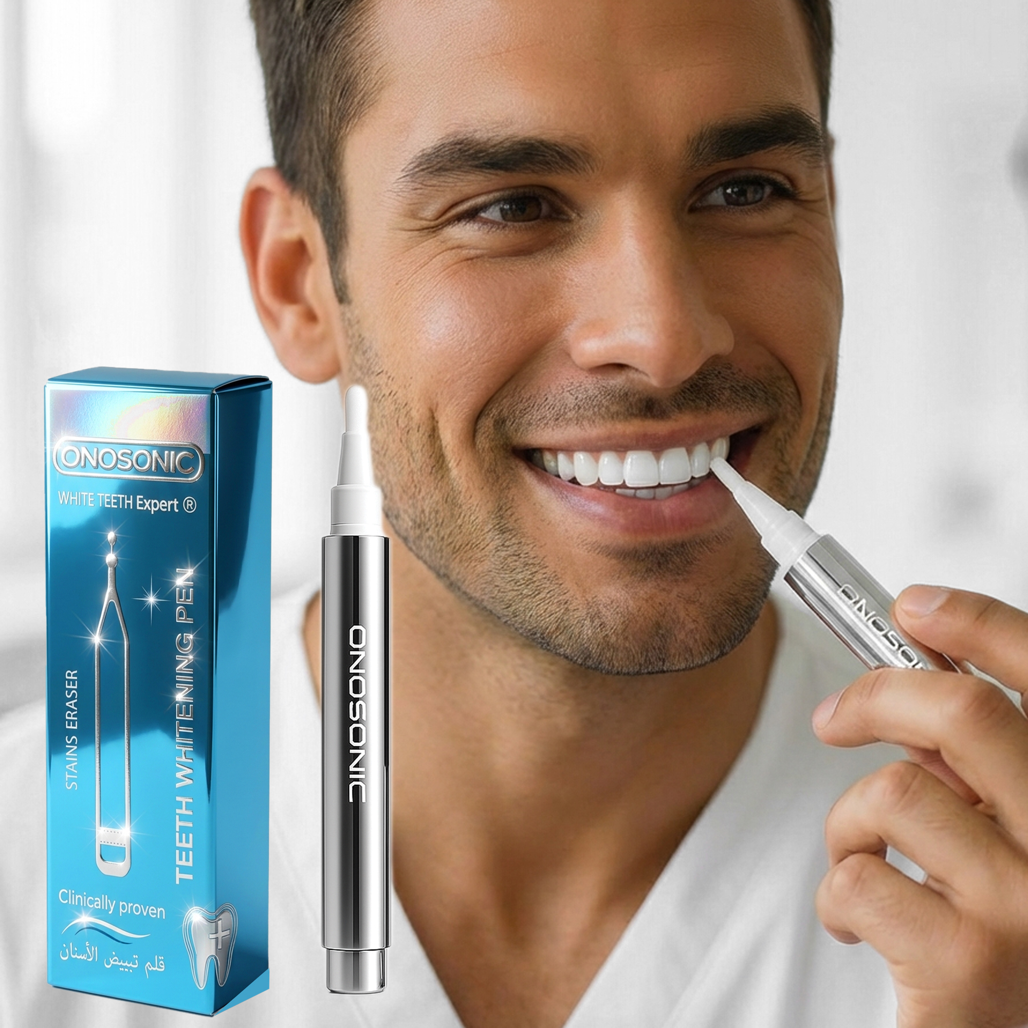ONOSONIC teeth whitening pen precision whitening stain removal coffee tea Dubai UAE Saudi Arabia Qatar Oman Bahrain Kuwait Egypt Jordan Iraq USA Poland