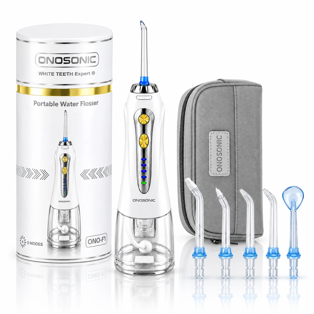 ONOSONIC ONO-F1 water flosser for deep cleaning between teeth
