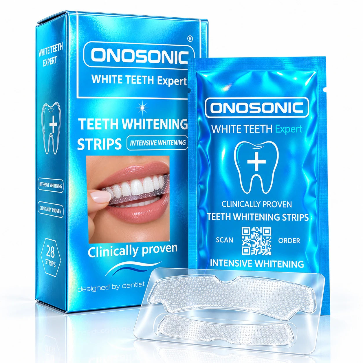 ONOSONIC teeth whitening strips for UAE Abu Dhabi Dubai teeth whitening