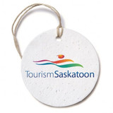 Seed Paper Product Tag Circle | Two-Sided