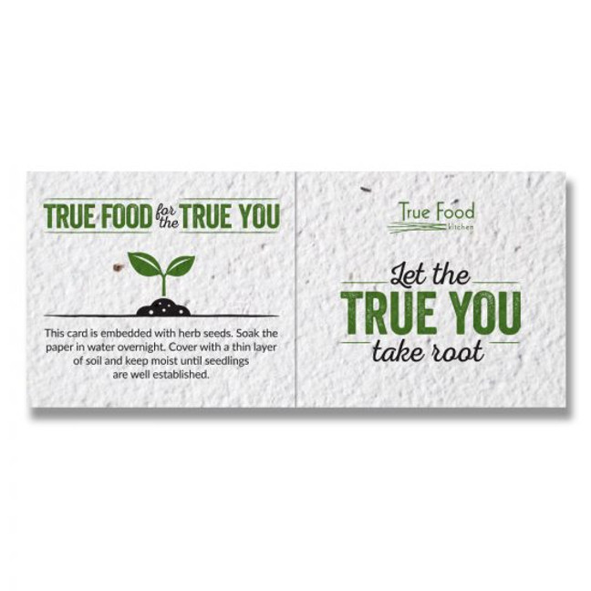 Small Seed Paper Folding Business Card | One-Sided