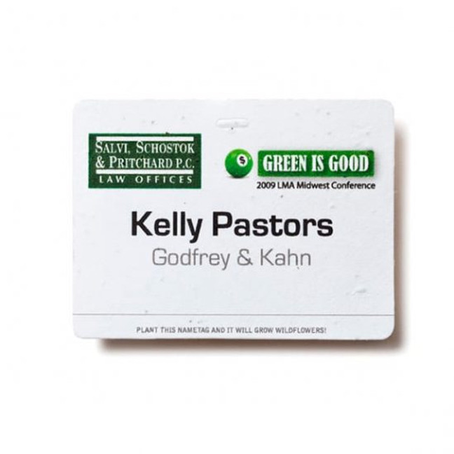Seed Paper Name Badge | One-Sided