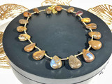 Boulder Opal Pear Shape Beads Necklace 116.65 Carat