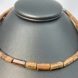 Boulder Opal Hexa Cut Cylinder Shape Beads Necklace 145 Carat