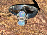 Natural Australian Coober Pedy Opal Ring 14.80 Carat