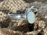 Natural Australian Coober Pedy Opal Ring 14.15 Carat