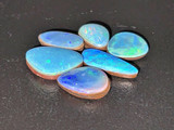 Australian Queensland Doublet Boulder Opal 6 Pc 5.60 Carat