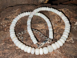 Australian Coober Pedy Smooth Circle Opal Beads Necklace 98.20 Carat