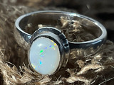 Natural Australian Coober Pedy Opal Ring 14.10 Carat