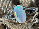 Natural Australian Coober Pedy Opal Ring 14.65 Carat