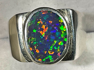 Australian Doublet Opal Ring 55.85 Carat