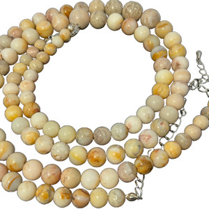Round Cut Opal Beaded Necklace 155 Carat