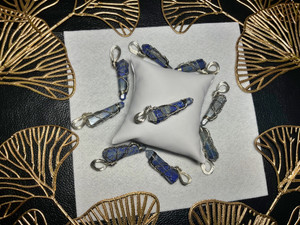 Natural  Lapis Lazuli Wire Wrapped Pendant
