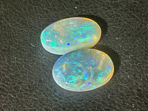 Multicolour Australian Coober Pedi Opal Pair 2.15 Carat Multicolour Australian Coober Pedi Opal Pair 2.15 Carat