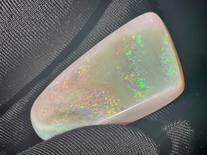 Rainbow Colorplay Australian Coober Pedy Solid White Opal 32.90 Carat