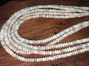 Australian Coober Pedy Smooth Circle Cut Opal Beads Necklace 55 Carat Australian Coober Pedy Smooth Circle Cut Opal Beads Necklace 55 Carat