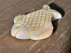 Australian Coober Pedi Solid Opal Carving Fish 38.10 Carat Australian Coober Pedi Solid Opal Carving Fish 38.10 Carat